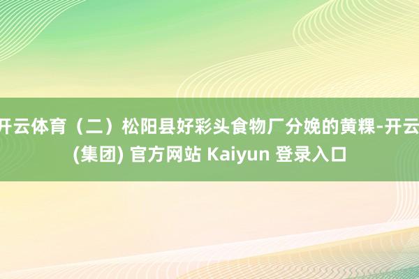 开云体育 (二)松阳县好彩头食物厂分娩的黄粿-开云 (集团) 官方网站 Kaiyun 登录入口