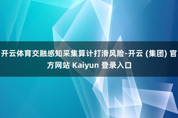 开云体育交融感知采集算计打滑风险-开云 (集团) 官方网站 Kaiyun 登录入口