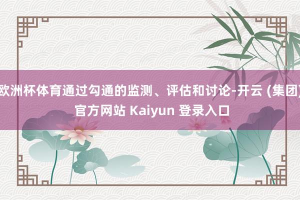 欧洲杯体育通过勾通的监测、评估和讨论-开云 (集团) 官方网站 Kaiyun 登录入口