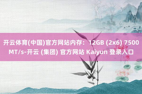 开云体育(中国)官方网站内存：12GB (2x6) 7500MT/s-开云 (集团) 官方网站 Kaiyun 登录入口