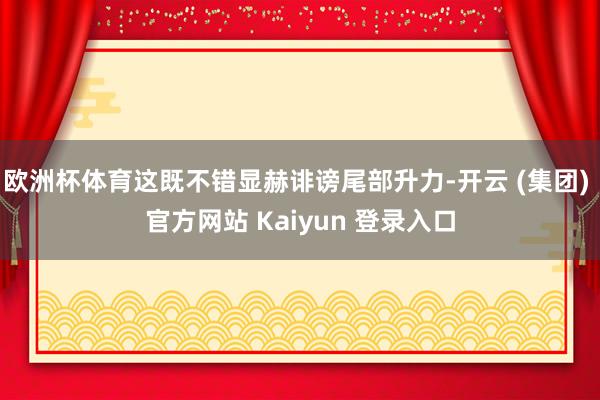 欧洲杯体育这既不错显赫诽谤尾部升力-开云 (集团) 官方网站 Kaiyun 登录入口