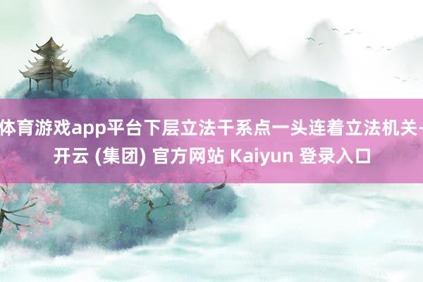 体育游戏app平台　　下层立法干系点一头连着立法机关-开云 (集团) 官方网站 Kaiyun 登录入口