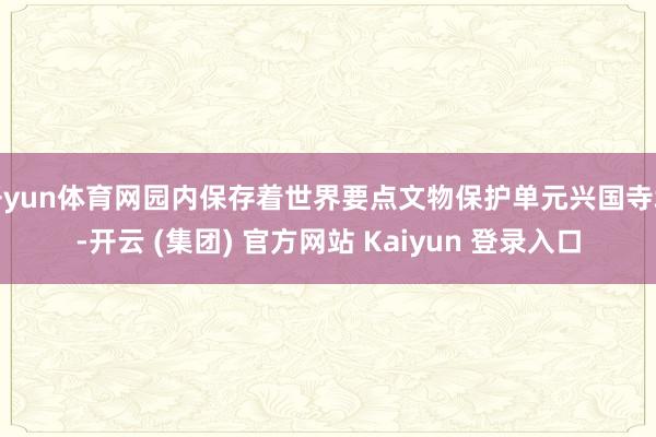 开yun体育网园内保存着世界要点文物保护单元兴国寺塔-开云 (集团) 官方网站 Kaiyun 登录入口