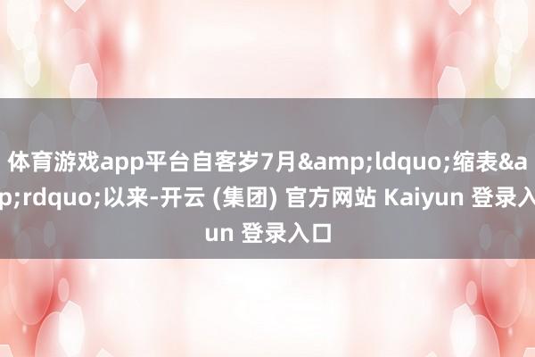体育游戏app平台自客岁7月&ldquo;缩表&rdquo;以来-开云 (集团) 官方网站 Kaiyun 登录入口