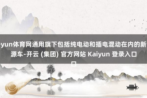 开yun体育网通用旗下包括纯电动和插电混动在内的新能源车-开云 (集团) 官方网站 Kaiyun 登录入口