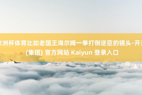 欧洲杯体育比如老国王海尔姆一拳打倒逆臣的镜头-开云 (集团) 官方网站 Kaiyun 登录入口
