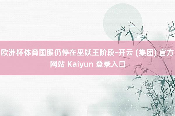 欧洲杯体育国服仍停在巫妖王阶段-开云 (集团) 官方网站 Kaiyun 登录入口