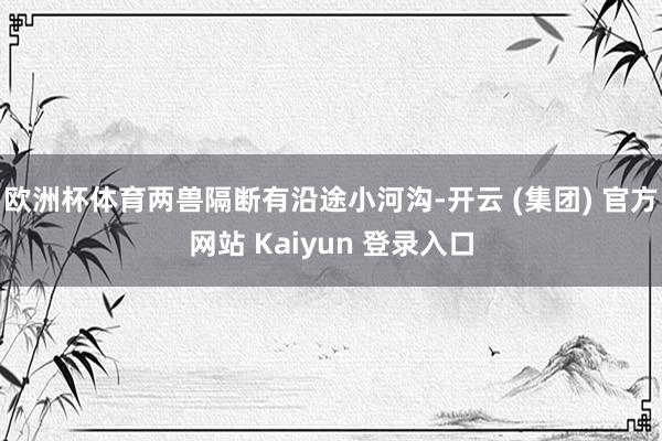 欧洲杯体育两兽隔断有沿途小河沟-开云 (集团) 官方网站 Kaiyun 登录入口
