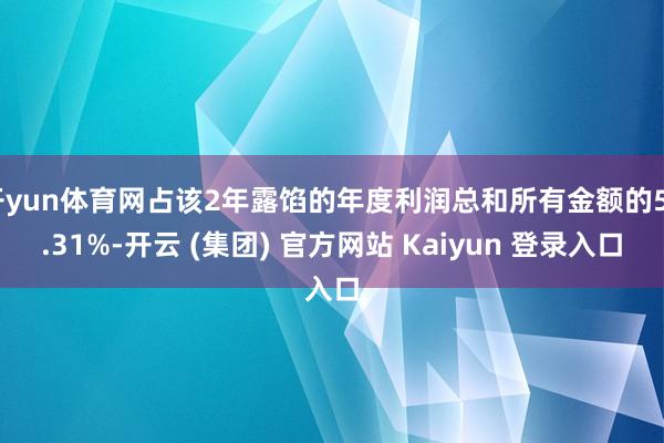 开yun体育网占该2年露馅的年度利润总和所有金额的56.31%-开云 (集团) 官方网站 Kaiyun 登录入口