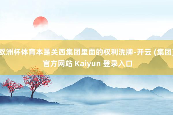 欧洲杯体育本是关西集团里面的权利洗牌-开云 (集团) 官方网站 Kaiyun 登录入口