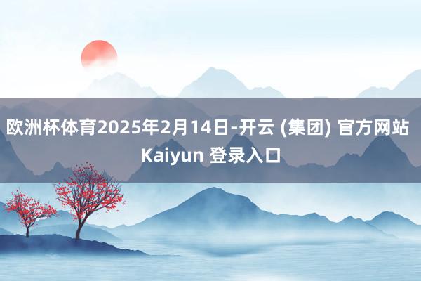 欧洲杯体育2025年2月14日-开云 (集团) 官方网站 Kaiyun 登录入口