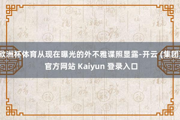 欧洲杯体育从现在曝光的外不雅谍照显露-开云 (集团) 官方网站 Kaiyun 登录入口