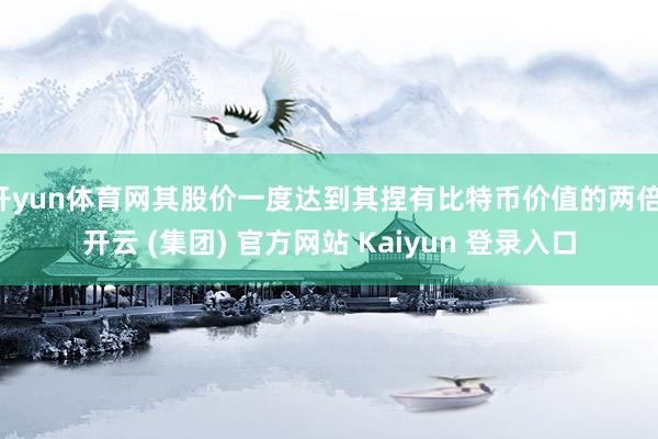开yun体育网其股价一度达到其捏有比特币价值的两倍-开云 (集团) 官方网站 Kaiyun 登录入口