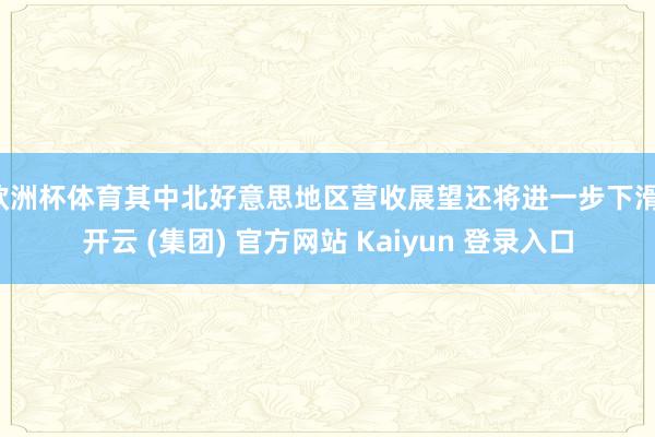 欧洲杯体育其中北好意思地区营收展望还将进一步下滑-开云 (集团) 官方网站 Kaiyun 登录入口