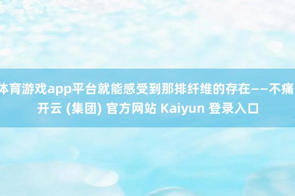 体育游戏app平台就能感受到那排纤维的存在——不痛-开云 (集团) 官方网站 Kaiyun 登录入口