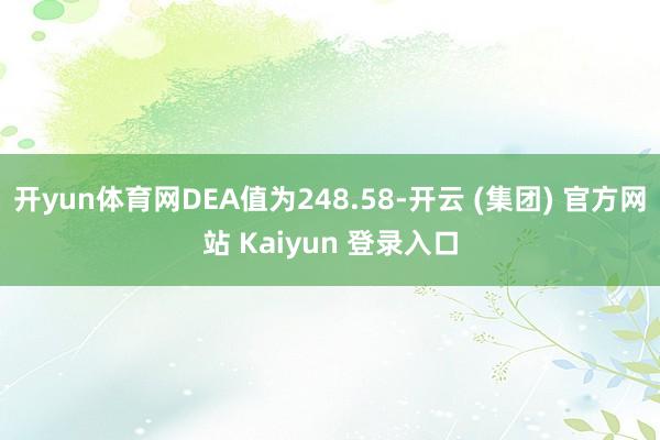 开yun体育网DEA值为248.58-开云 (集团) 官方网站 Kaiyun 登录入口
