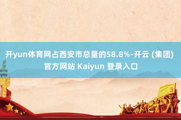 开yun体育网占西安市总量的58.8%-开云 (集团) 官方网站 Kaiyun 登录入口